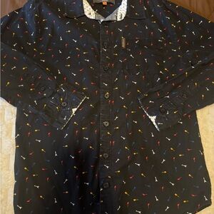 Ben Sherman Black Shirt with Colorful Accents